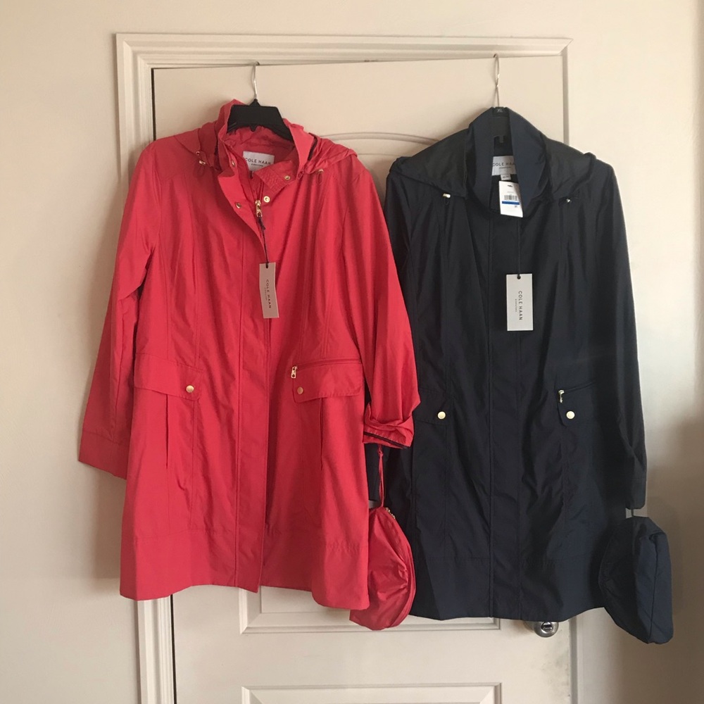 cole Haan packable rain jacket